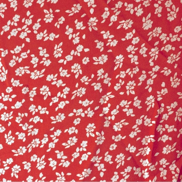 Flirty Beachsissi Red Mini Dress with white flowers Size L  (NWT) - Picture 5 of 6